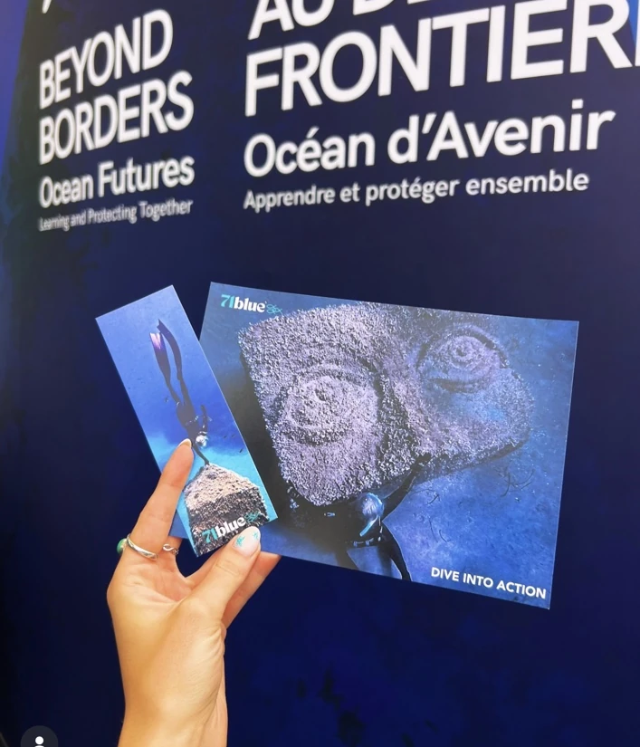 71blue Foundation project material featuring Camilla Salghetti underwater photography